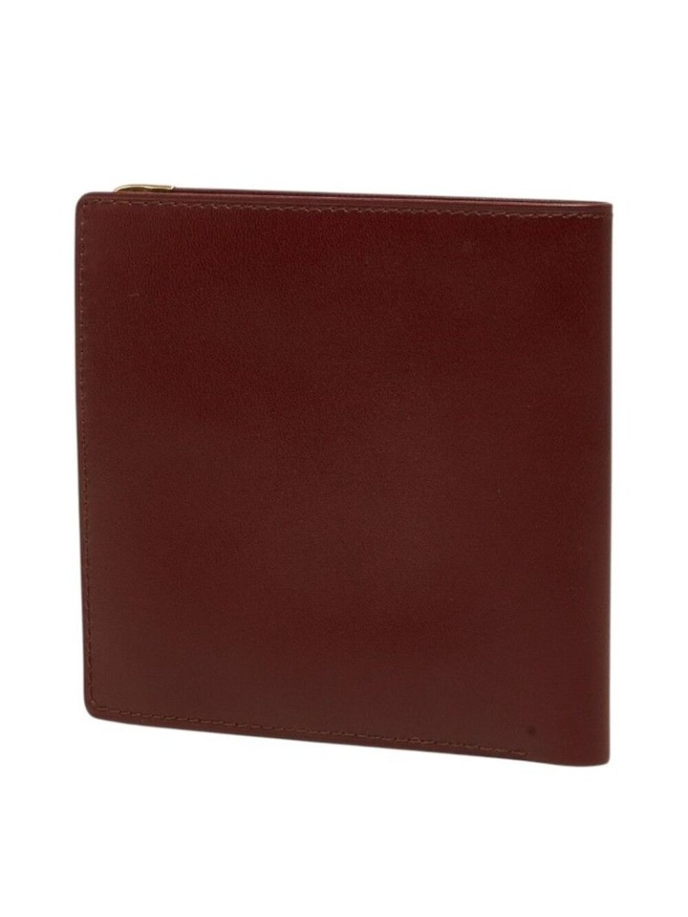 Cartier Must Line Bifold Wallet Billfold Bordeaux Leather - Picture 2 of 10